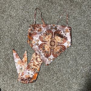 Her Entire Name Says Grace Scarf Top Size S